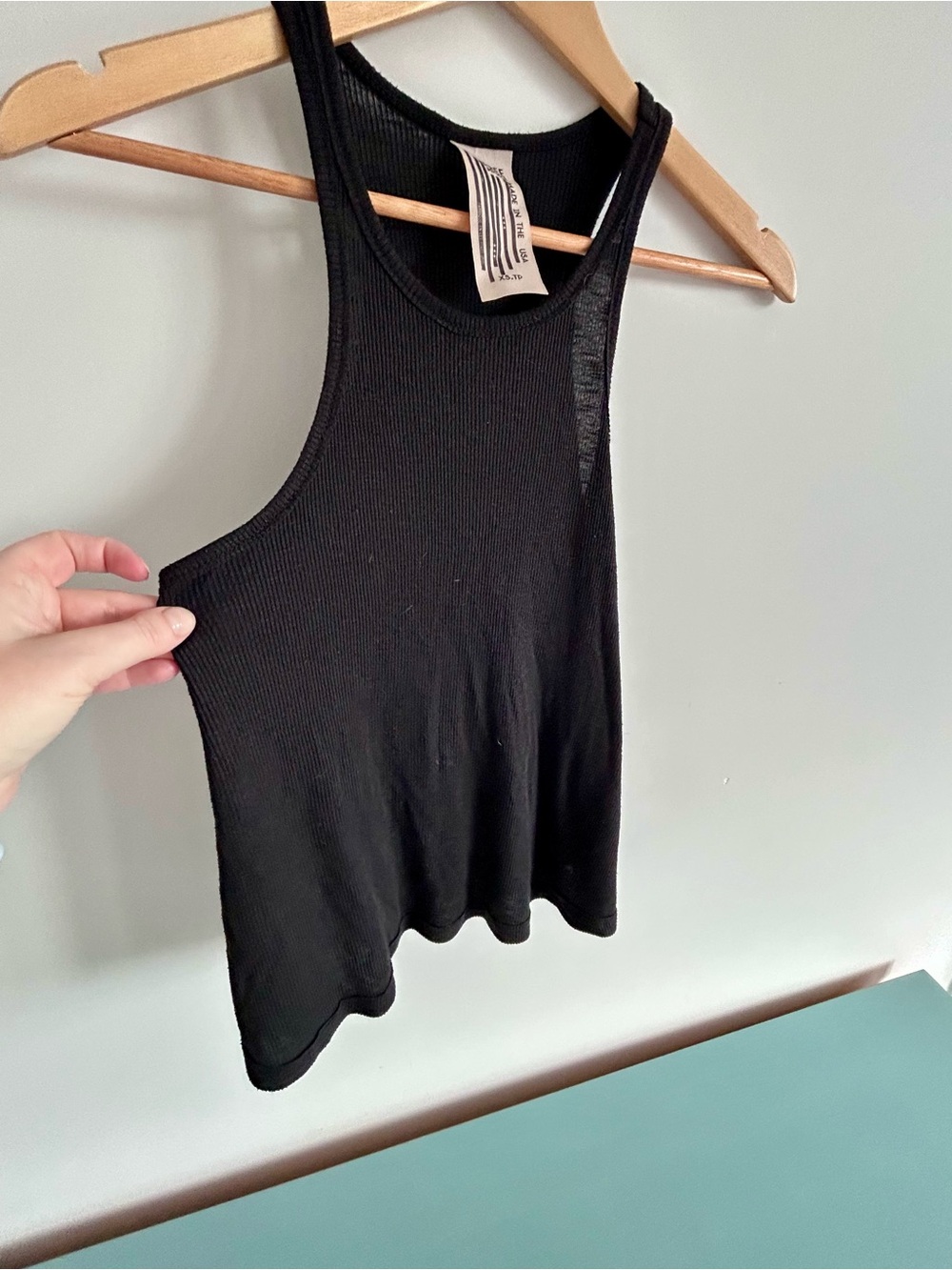 Free People Black Ribbed Racerback Tank - Picture 5 of 6
